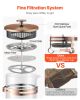 VEVOR French Press Coffee Maker, 34 Ounce 1 Liter Borosilicate Glass Coffee Press Tea Maker with Stainless Steel Filter