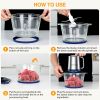 KOIOS Electric Food Chopper Processor Vegetables Meat Grinder Mixer 2L Glass Clear Bowl