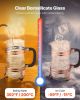 VEVOR French Press Coffee Maker, 34 Ounce 1 Liter Borosilicate Glass Coffee Press Tea Maker with Stainless Steel Filter